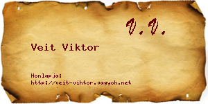 Veit Viktor névjegykártya